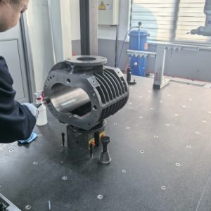 Pump body by resin sand